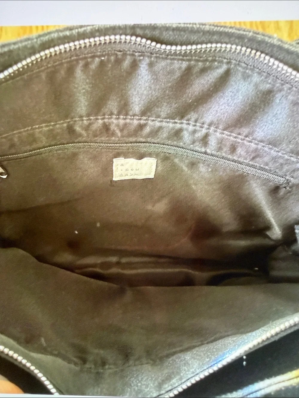 Black Canvas Tote Bag for Men